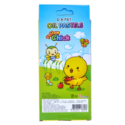 Bút Sáp Dầu Gà Vàng - Hộp Giấy HQ 12 Màu