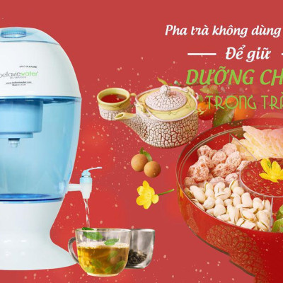 Combo Máy lọc nước gia đình tạo ion kiềm + 01 Lõi lọc thay thế - Hàng nhập khẩu Mỹ