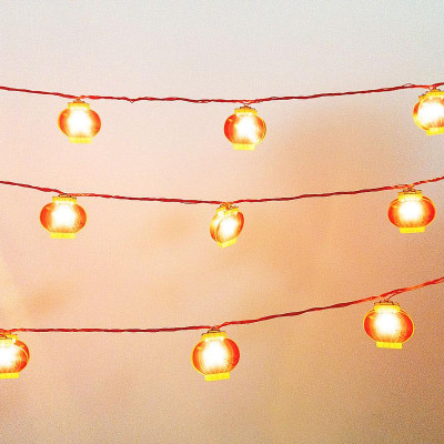 Dây Đèn Led Nháy Hình Lồng Đèn Trang Trí Tết 4.5 m