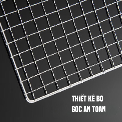 Bộ lưới nướng BBQ, tiện lợi nhỏ gọn bền đẹp, thích hợp bữa tiệc thịt nướng dã ngoại, nướng trong nhà