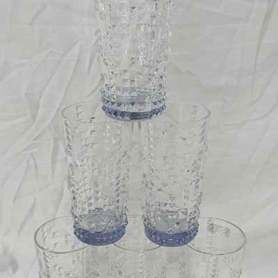 BỘ 6 LY UỐNG NƯƠC THỦY TINH CAO CẤP CHỊU NHIỆT 355ML HẠT NỔI - VD51