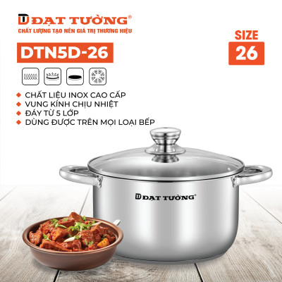 Nồi 5 Đáy Đạt Tường DTN5D-26 - Hàng Chính Hãng