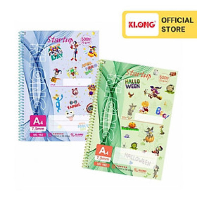 Sổ kẻ ngang lò xo đơn xé Startup KLONG A4 500 trang 70/92; MS: 982