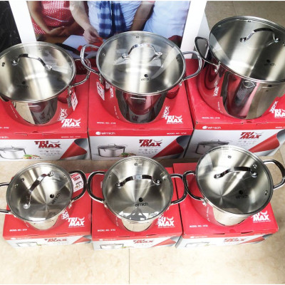 NỒI INOX CAO CẤP 3 LỚP ĐÁY LIỀN TRI-MAX 2353731, 2353732, 2353733, 2353734, 2353735, 2353736