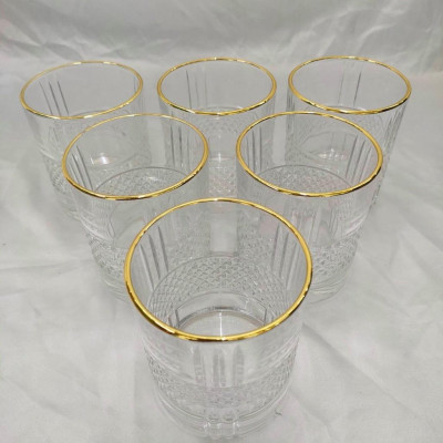 Bộ 6 cố thủy tinh uống nước vân tăm trắng