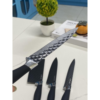 Bộ Dao Nhà Bếp 6 Món Cao Cấp Màu Đen CKK103S6 (cam kết hàng chính hãng, y hình)