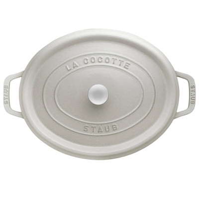 Nồi Gang STAUB Oval Màu Nấm Trắng - 37cm (8L)
