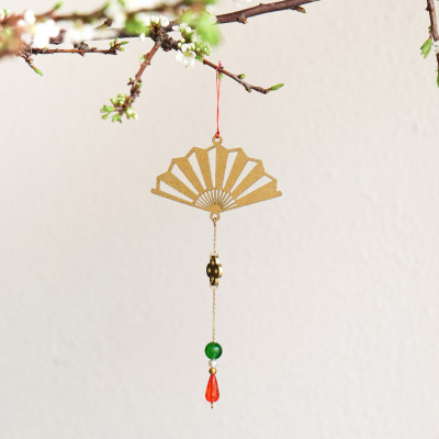 Bộ 11 dây treo trang trí Tết, phụ kiện handmade bằng gỗ sơn đỏ sang trọng , treo Mai, Đào, Lan- COMBO MIX11