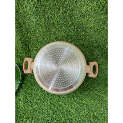 Nồi Chống Dính Vân Đá Size 20-22-24cm Có Tay Cầm Chống Nóng, Nắp Kính Đun Trên Mọi Loại Bếp CHUẨN NHẬT - HÀNG CHÍNH HÃNG MINIIN