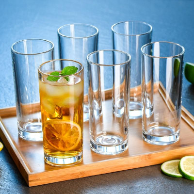 Bộ Ly Uống Nước Uống Bia Cafe Sinh Tố Thủy Tinh Cao Cấp Ocean New York Long Drink B07812 Dung Tích 340ml