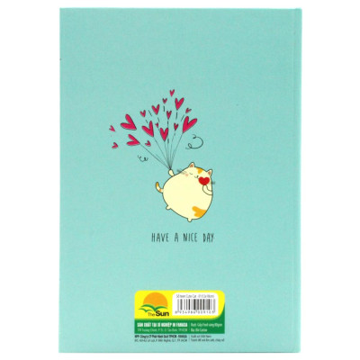 Sổ Bìa Cứng Kẻ Ngang 80gsm - Have A Nice Day - The Sun 01 - Màu Xanh
