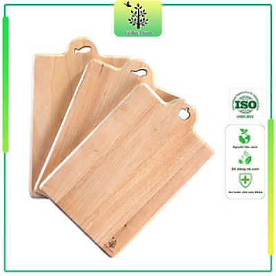 Thớt Gỗ Cao Su Liễu Vui Vui - Gỗ Đức Thành - 04011 - Thớt Gỗ Đa Năng Cắt Thái Hoặc Decor - ATVSTT