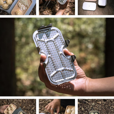 Vỉ hấp đáy hộp cơm trưa đa năng Lunch Box Campingmoon 1609-W / 2013-W