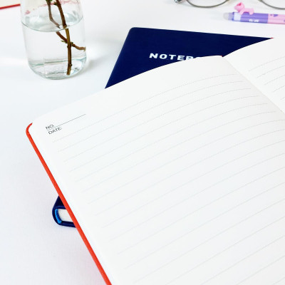 Sổ Bìa Da A5 - Kẻ Ngang 200 Trang 80gsm - 4 Seasons - The Sun 01 - Màu Đỏ Đô