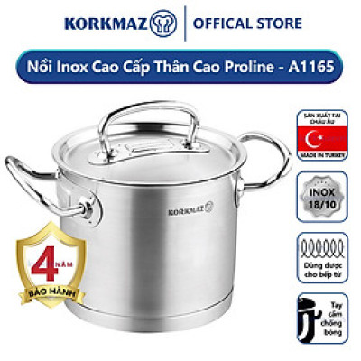 Nồi inox 18/10 thân cao Korkmaz Proline 5 lít - 20x16,5 cm
