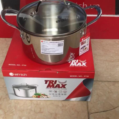 NỒI INOX CAO CẤP 3 LỚP ĐÁY LIỀN TRI-MAX 2353731, 2353732, 2353733, 2353734, 2353735, 2353736