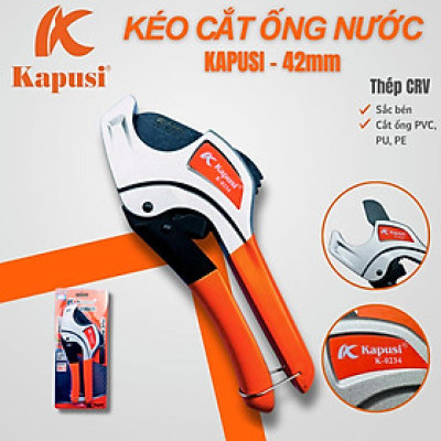 Kéo Cắt Ống  PVC, PPR, PE 42mm KAPUSI tay xám cam K0234