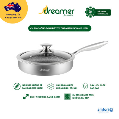 Chảo chống dính đáy từ vân tổ ong 26cm- Dreamer DKW-NFL126B
