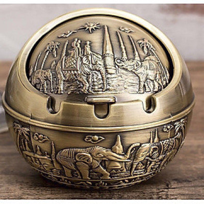 Gạt tàn bằng đồng hình con cóc ngậm tiền xu