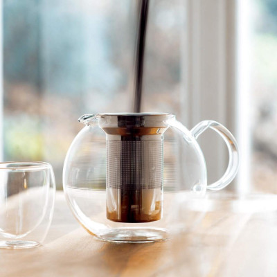 Bình pha trà kiểu Pháp Bodum Assam 500ml tay cầm thủy tinh 1807-16, xuất xứ Bồ Đào Nha