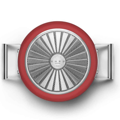 Nồi Casserole SMEG CKFC2611RDM 26cm màu đỏ kèm vung kính Hàng chính hãng