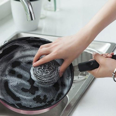 Set 02 miếng cọ xoong nồi chuyên dụng, làm từ thép không gỉ, bền dai, cho thời gian sử dụng lâu dài - nội địa Nhật Bản 