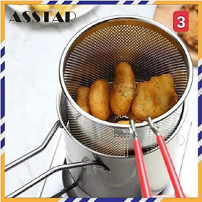 Nồi Chiên Ngập Dầu Mini, Bộ Nồi Chiên Kèm Rổ Chiên Dày Dặn, Tiết Kiệm Dầu, Phù Hợp Với Nhiều Loại Bếp - Hàng Chính Hãng