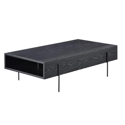 Bàn sofa gỗ sồi hình hộp chữ nhật sang trọng SMLIFE Clary 1C | D127 x R66 x C36cm | gỗ Cao Su và Veneer Sồi