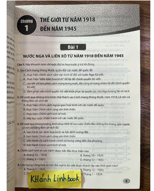 Sách - Vở thực hành Lịch sử và Địa lí 9 - Phần Lịch sử (Kết nối tri thức với cuộc sống)