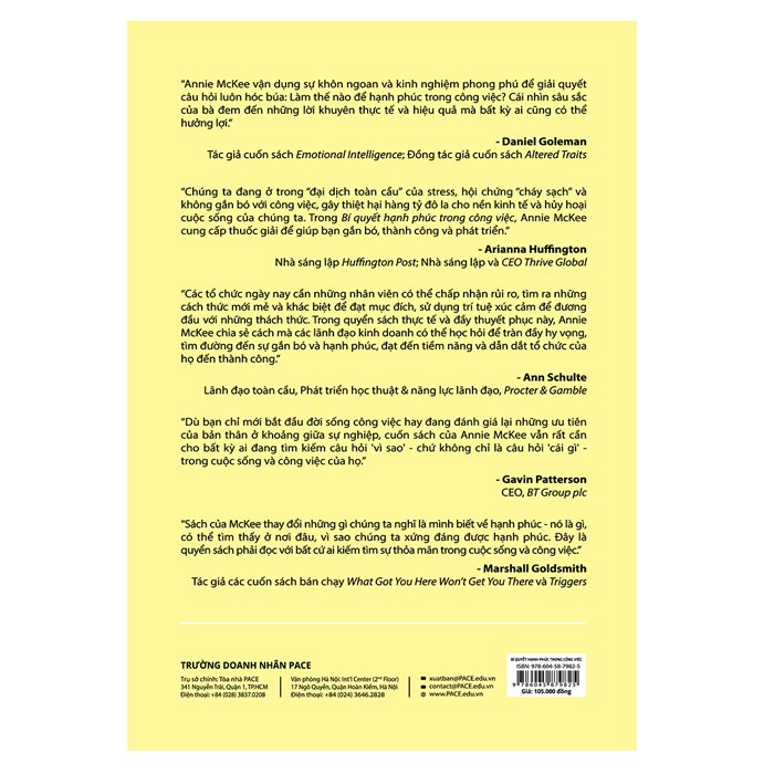Bí Quyết Hạnh Phúc Trong Công Việc (How to be happy at work) - Annie Mckee - PACE Books