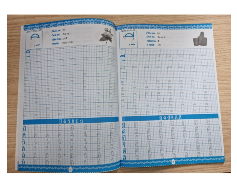 Sách - Tập viết tiếng thái nguyên âm & số (HA)