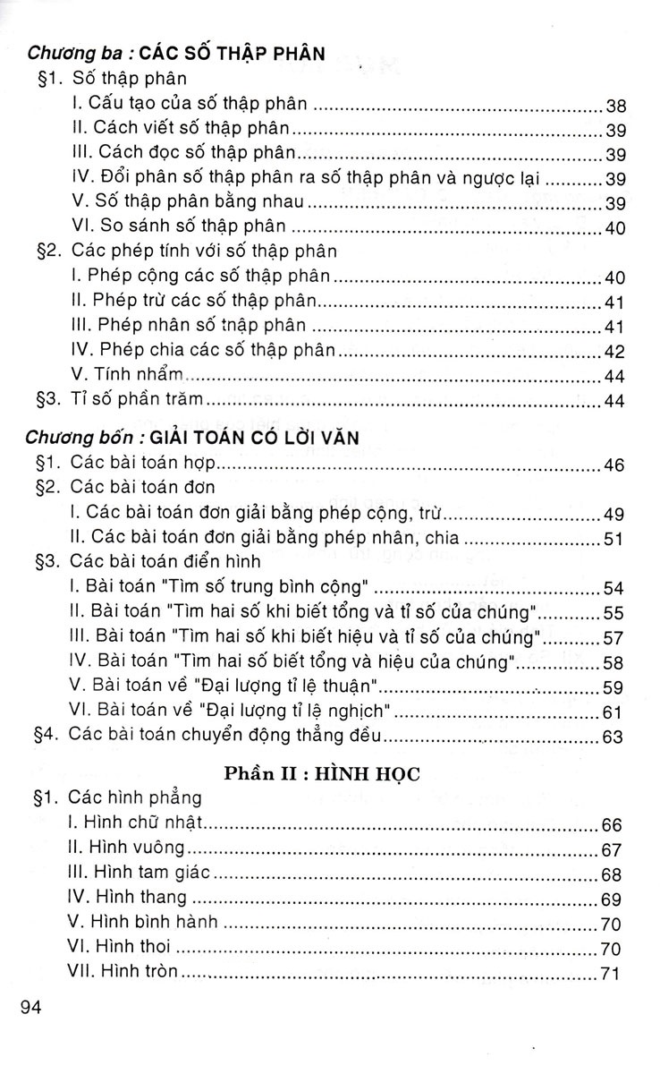 Tóm Tắt Kiến Thức Toán Tiểu Học (Dùng Chung Cho Các Bộ SGK Hiện Hành)