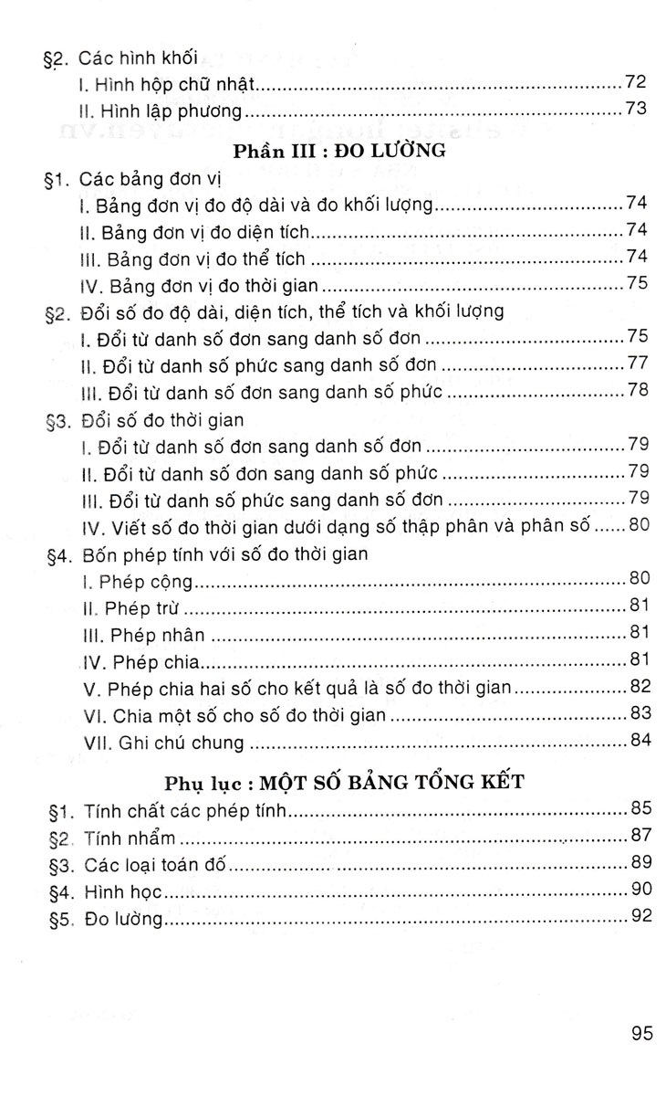 Tóm Tắt Kiến Thức Toán Tiểu Học (Dùng Chung Cho Các Bộ SGK Hiện Hành)