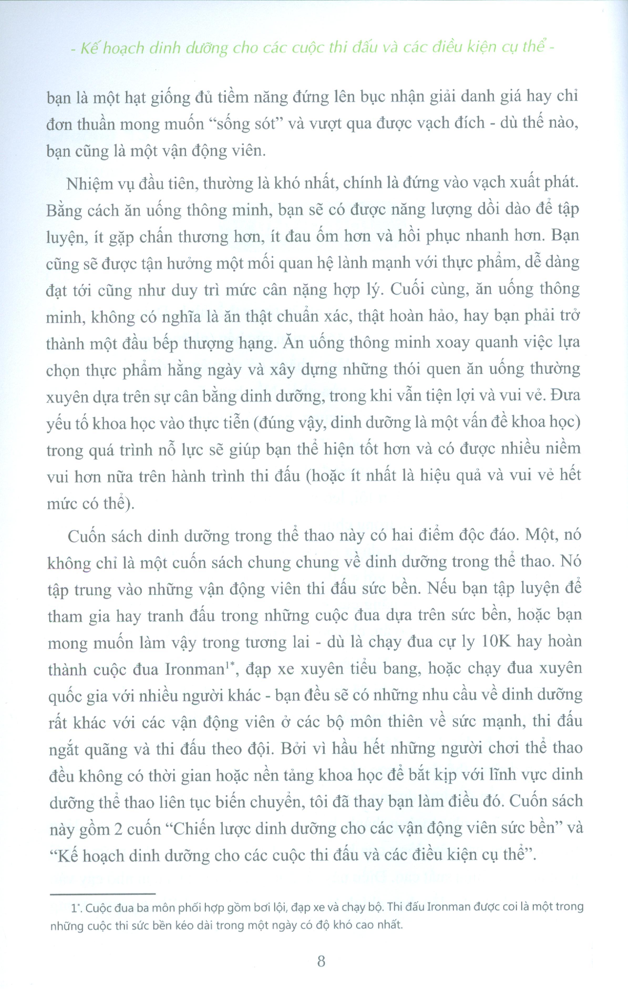 Kế Hoạch Dinh Dưỡng Cho Các Cuộc Thi Đấu Và Các Điều Kiện Cụ Thể - Ăn Uống Thông Minh, Tập Luyện Thông Minh, Thi Đấu Thông Minh