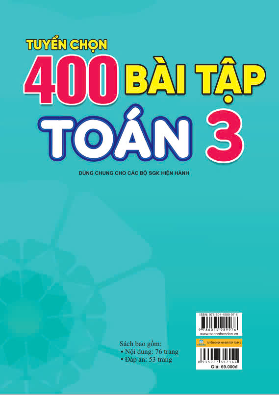 Sách - Tuyển Chọn 400 Bài Tập Toán 3 - Biên soạn theo chương trình GDPT mới - ndbooks