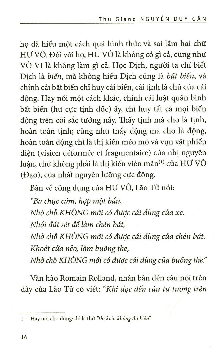 Tinh Hoa Đạo Học Đông Phương (Thu Giang Nguyễn Duy Cần ) (Tái Bản)