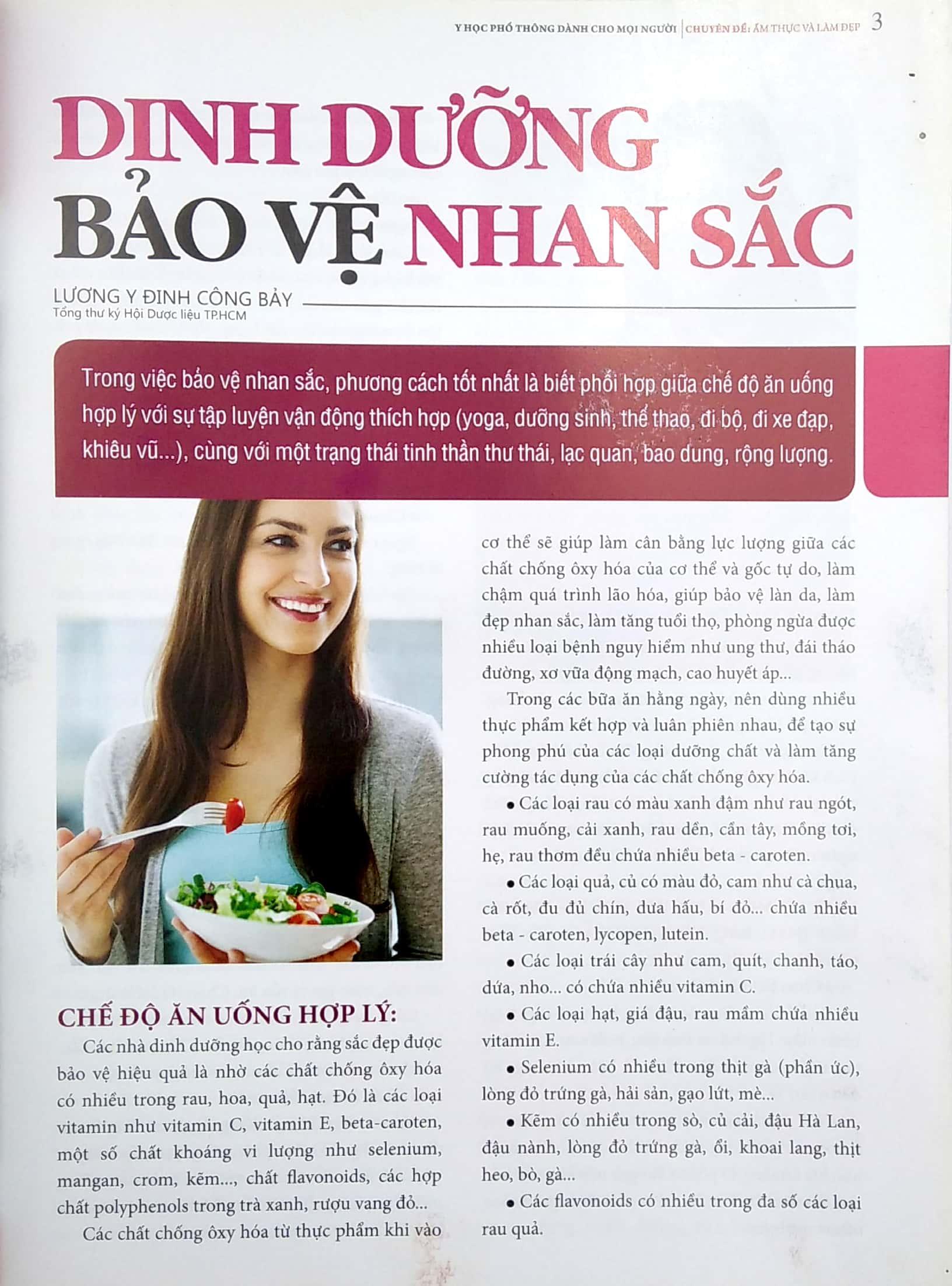 Y Học Phổ Thông Dành Cho Mọi Người - Chuyên Đề: Ẩm Thực Và Sắc Đẹp