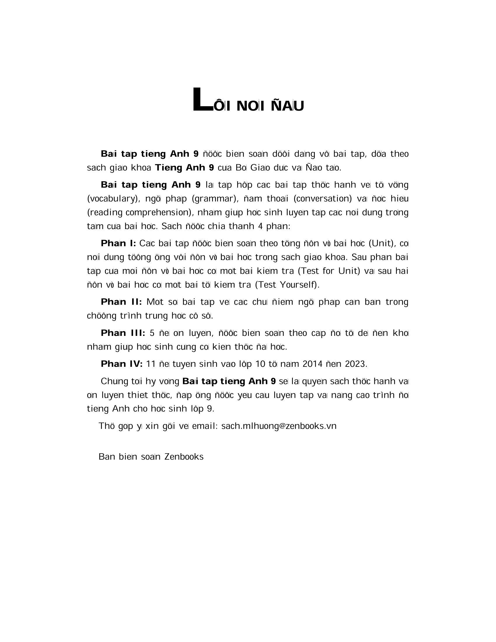 Bài Tập Tiếng Anh 9 - Không Đáp Án (Tái Bản 2020)