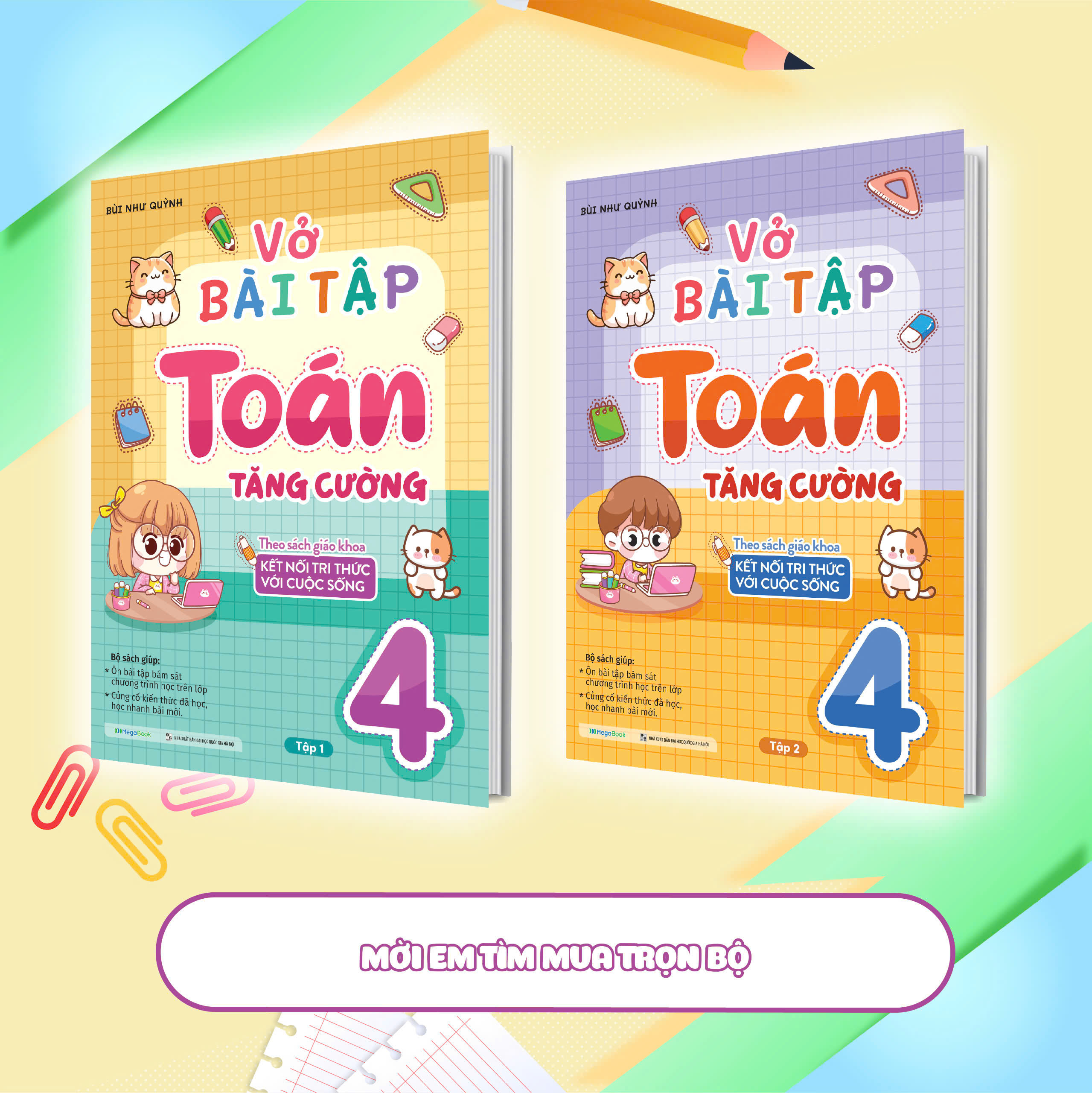 Vở bài tập Toán tăng cường lớp 4 tập 1 (Theo sách giáo khoa kết nối tri thức với cuộc sống)