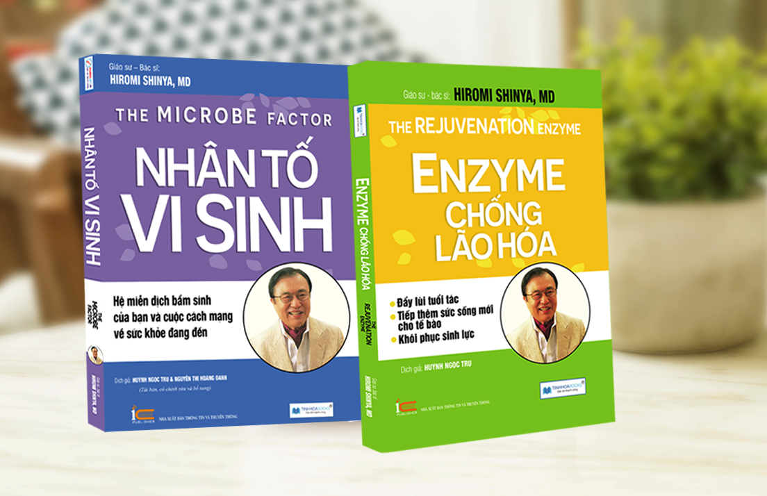 Combo 2 cuốn Nhân tố vi sinh + Enzyme chống lão hoá