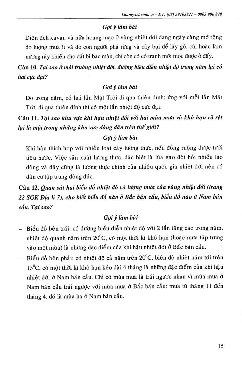 Bồi Dưỡng Học Sinh Giỏi Địa Lí Lớp 7 (Tái Bản)