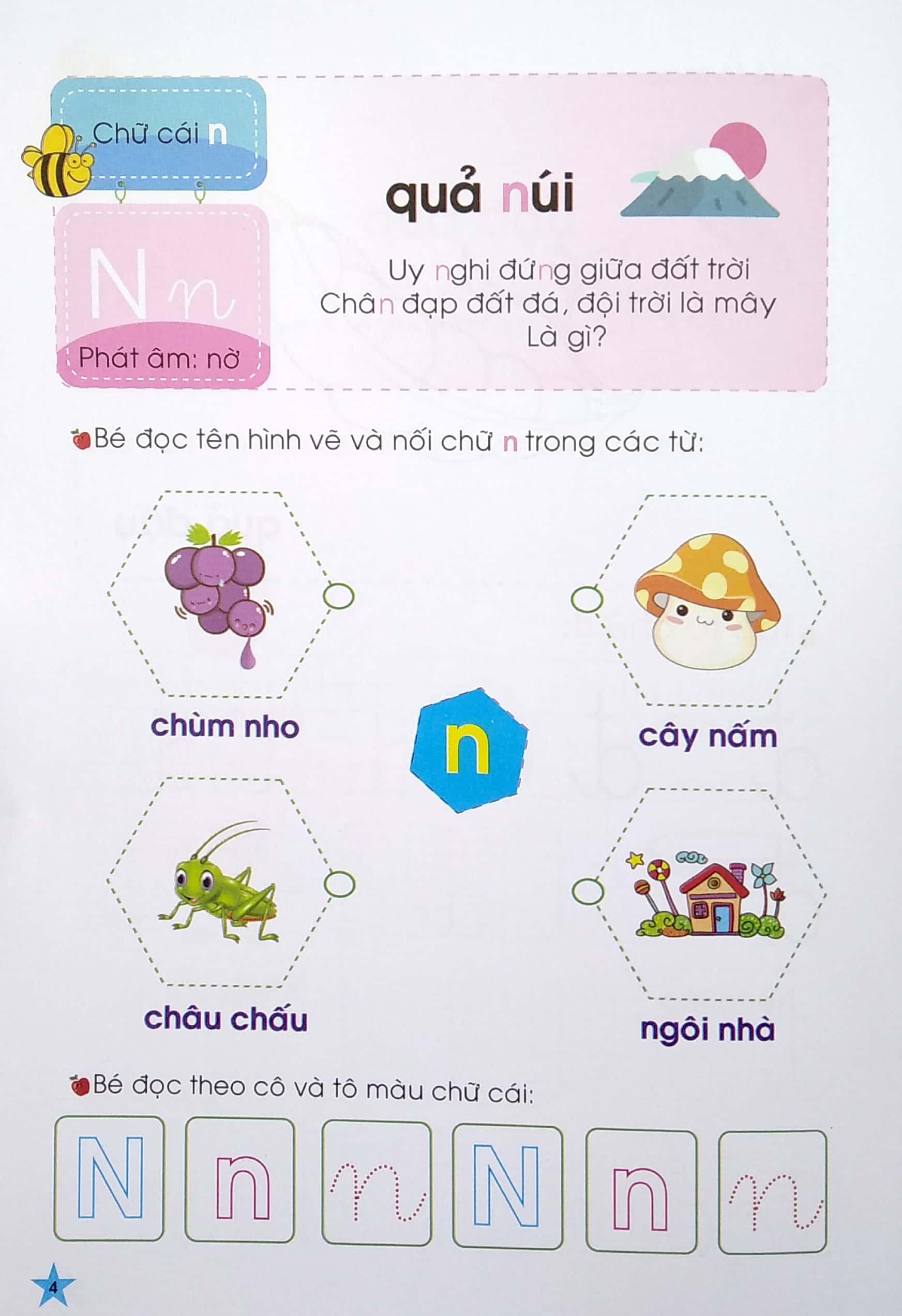 Tủ Sách Mầm Non - Bé Làm Quen Với Chữ Cái - Tập 2 (Dành Cho Trẻ 5-6 Tuổi)