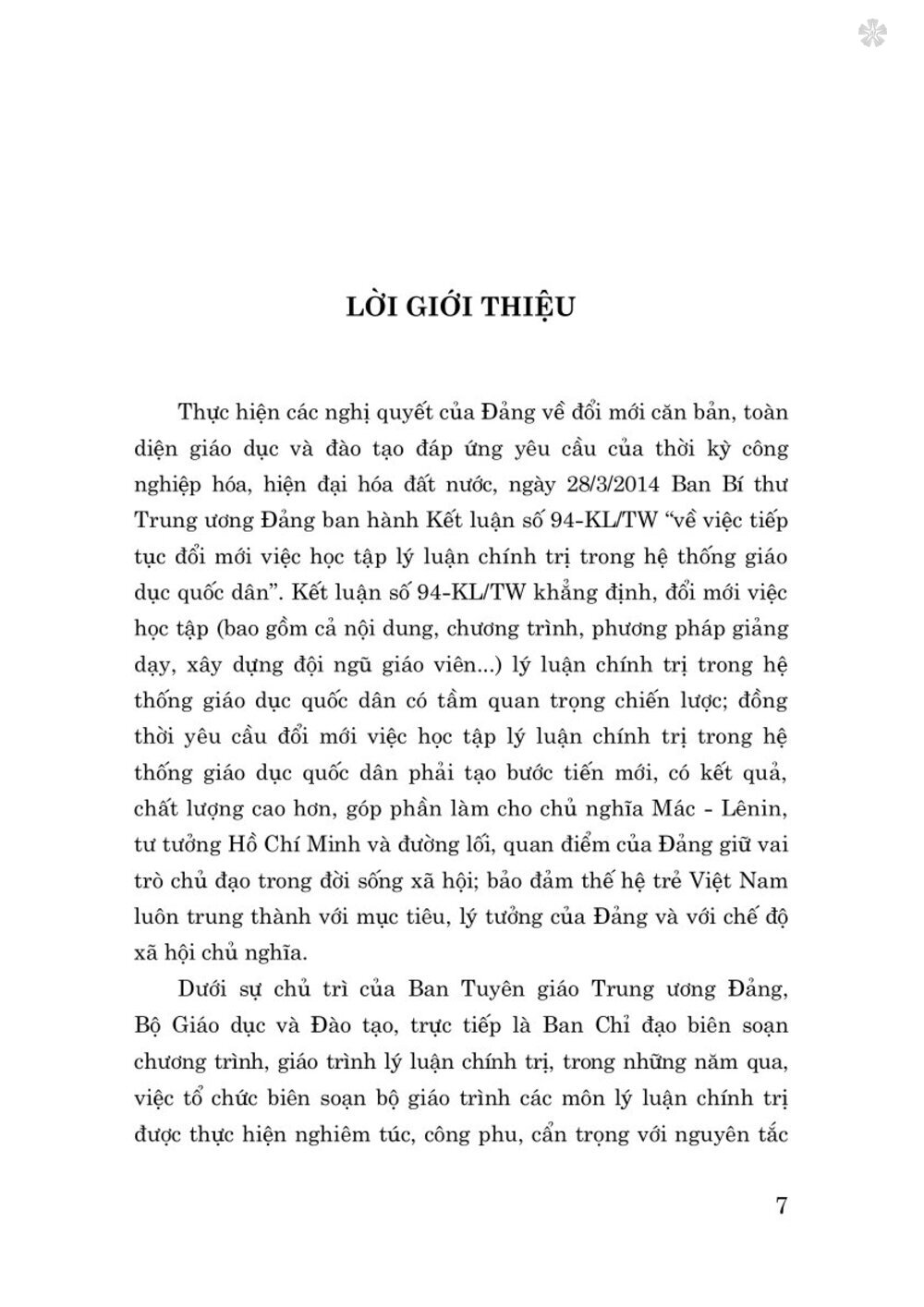 Giáo trình triết học Mác - LêNin (Dành cho bậc đại học hệ chuyên lý luận chính trị)