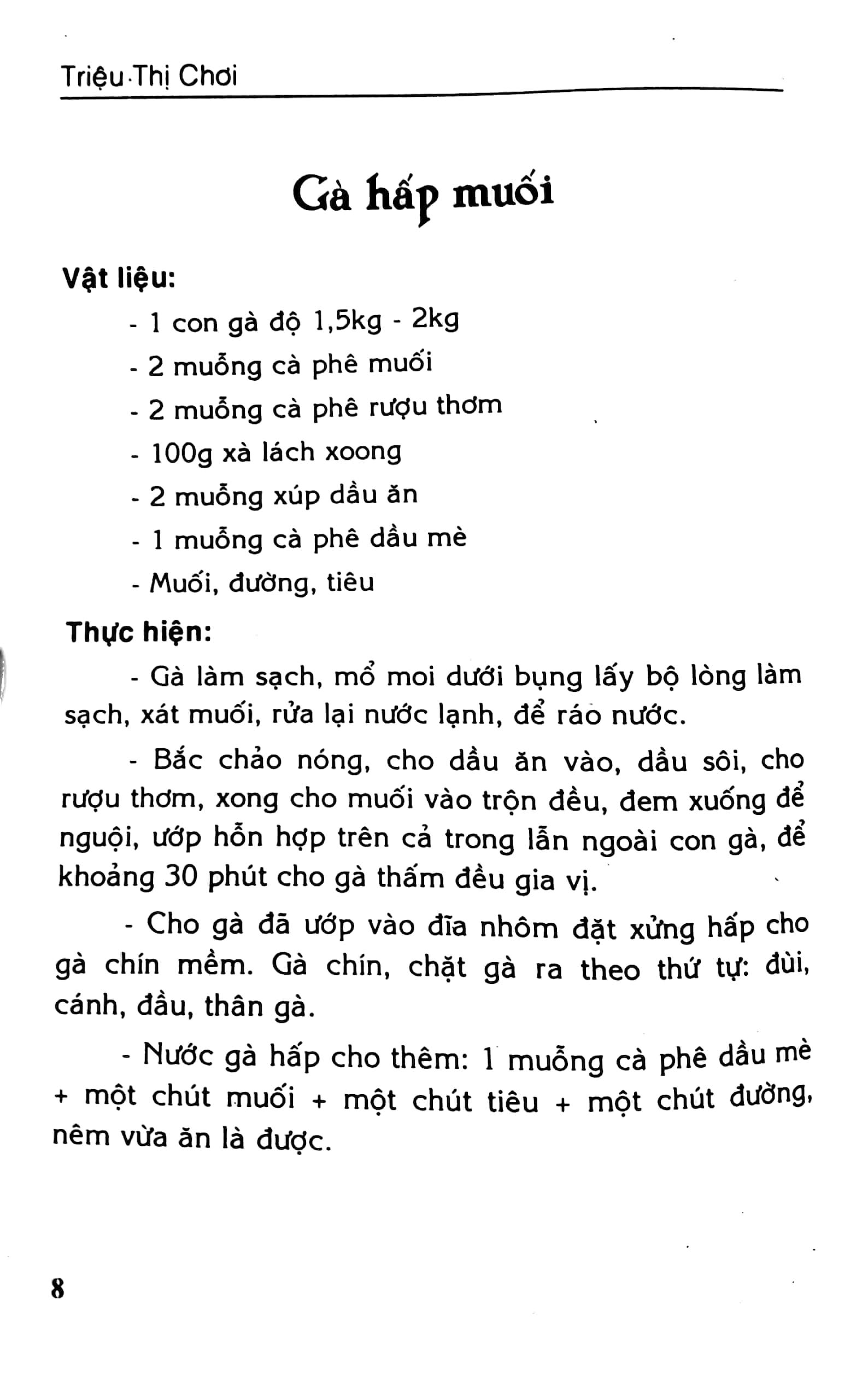 Các Món Ăn Thông Dụng