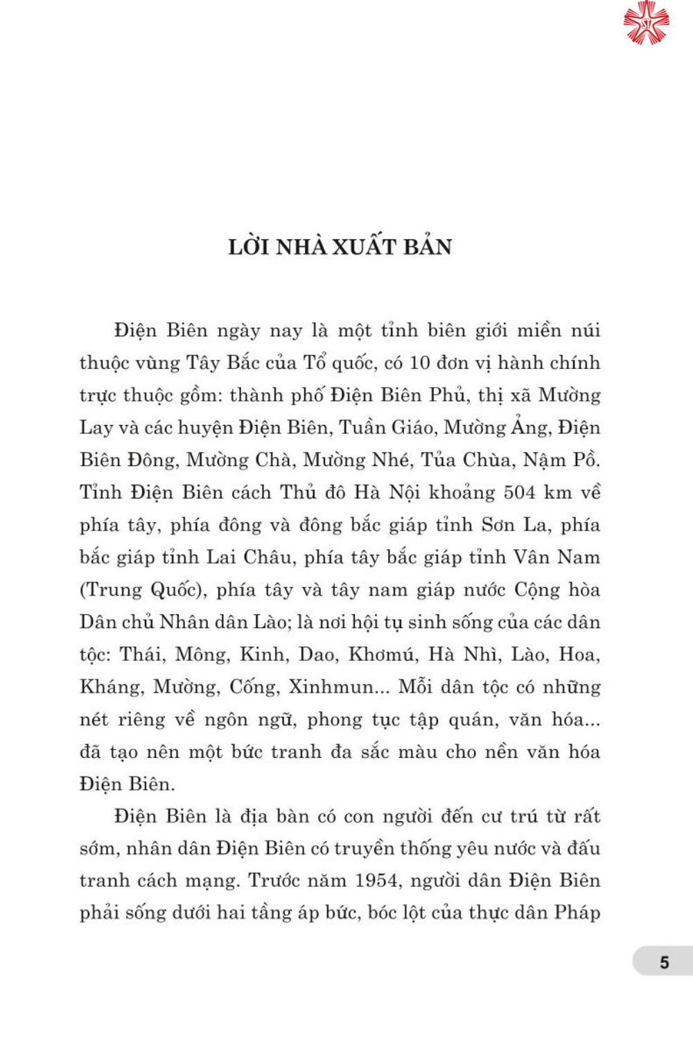 Điện Biên trong lịch sử (từ thuở ban đầu đến năm 1954) bản in 2024