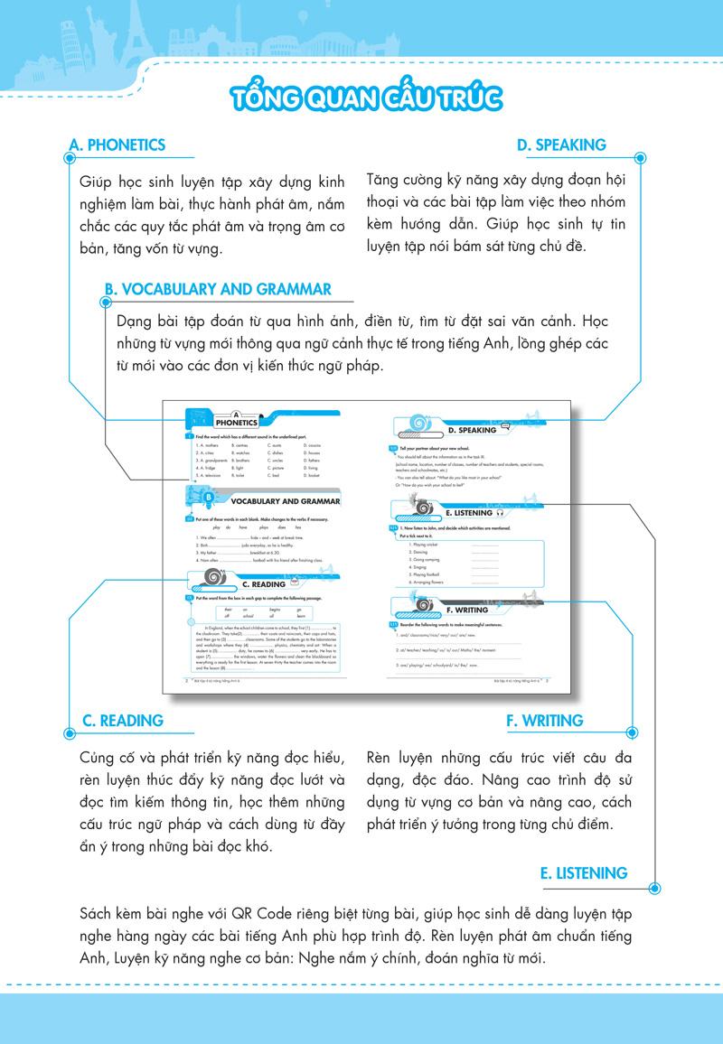 Big 4 Bộ Đề Tự Kiểm Tra 4 Kỹ Năng Nghe - Nói - Đọc - Viết (Cơ Bản Và Nâng Cao) Tiếng Anh Lớp 8 Tập 1