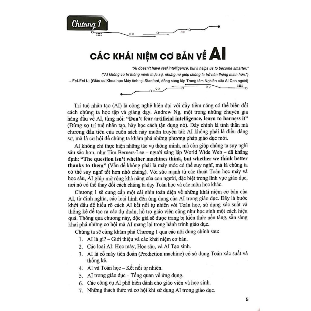 Sách - Ứng Dụng Trí Tuệ Nhân Tạo AI Trong Dạy Và Học Môn Toán (Dành Cho Giáo Viên Và Học Sinh)