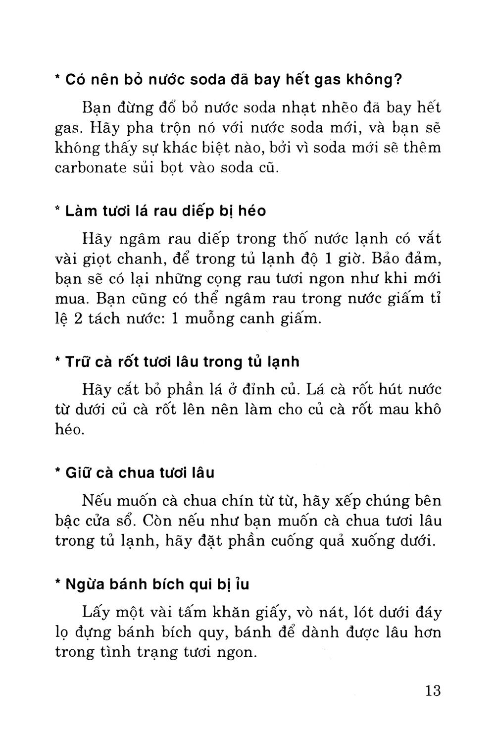 Mẹo Vặt Trong Nhà Bếp