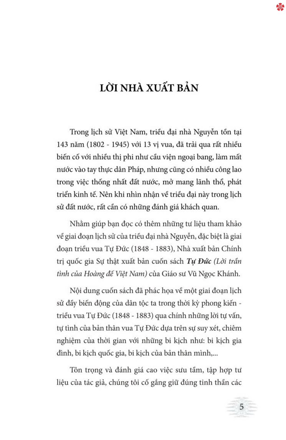 Tự Đức lời trần tình của Hoàng Đế Việt Nam - bản in 2024