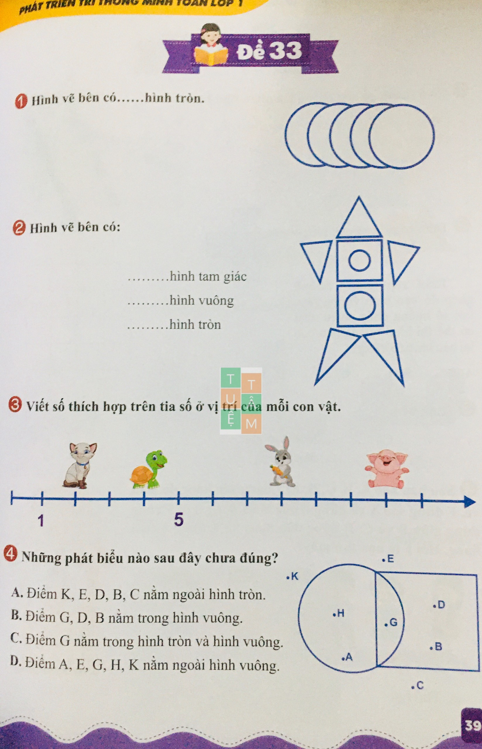 Sách - Phát triển trí thông minh Toán lớp 1